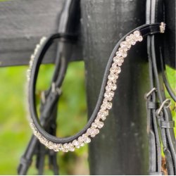 byWeber Trense "Andrea" sort/hvid/slv