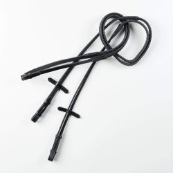 byWeber Tjler "Solid Gummitjle uden stop" sort/slv