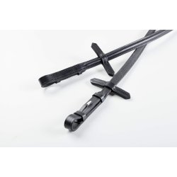 byWeber Tjler "Solid Gummitjle uden stop" sort/slv